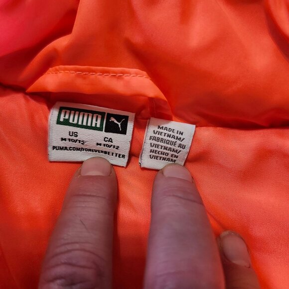 Puma Women’s Medium Quilted Puffer Vest Pink Lightweight Zip Sleeveless Jacket - Picture 6 of 7